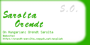 sarolta orendt business card